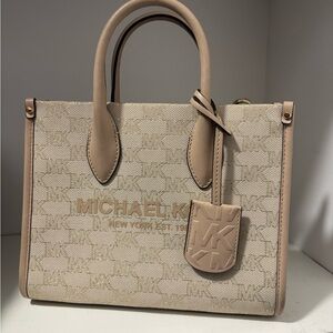 Michael Kors Beige and Tan Satchel